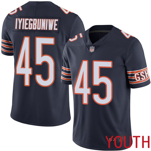 Chicago Bears Limited Navy Blue Youth Joel Iyiegbuniwe Home Jersey NFL Football #45 Vapor Untouchable->youth nfl jersey->Youth Jersey